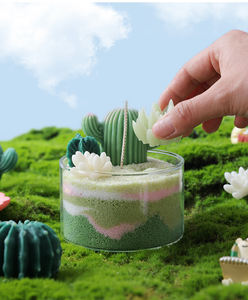 ชุดทำเทียนหอม LANJO DIY ภาพวาดทราย กลิ่นหอมจากธรรมชาติ เทียนอโรมาเธอราพีจากฝ้าย รูปทรงกระบองเพชร สำหรับงานแต่งงาน - Product Image 5