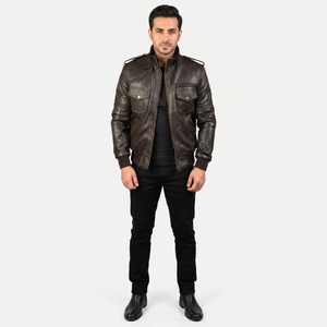 High Quality Plus Size <b>Men's</b> Leather Jackets Breathable With Custom Logo Printing and Different Colors Wholesale jacket for <b>men</b> - Product Image 1