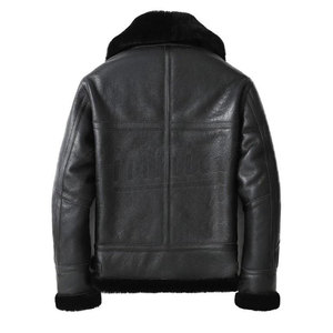 Winter Business Gentleman Warm Zipper Bomber <b>Jacket</b> Pocket Decoration PU Leather Streetwear - Product Image 2