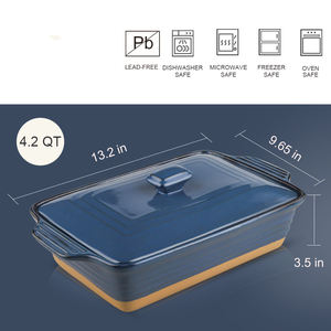 Plat à four et à micro-ondes, compatible lave-vaisselle, pour cuisson au four et au micro-ondes - Product Image 6