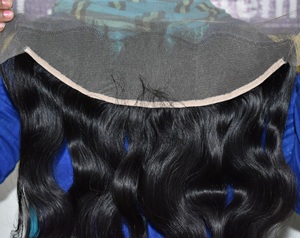 Extensiones de Cabello Humano 100% Natural Indio, Grado Remy, Virgen, Cutícula Alineada, Doble Trama a Máquina, Frontal 13*4, Ondulado - Product Image 2