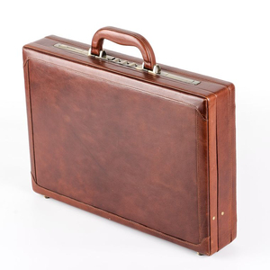 Maletín clásico de PU con cierre de hebilla para hombre, uso empresarial, maletín de negocios con estuche rígido y duradero. - Product Image 5