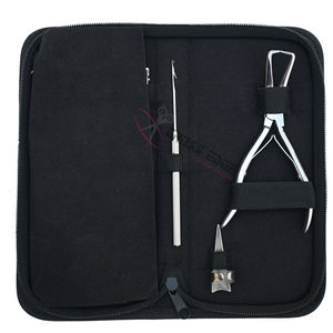 Kit Premium para Estilistas de Extensiones de Cabello Plateadas: Removedor de Microperlas, Gancho para Extraer Cabello, Agujas Curvas, Pinzas de Seccionamiento y Separación, Herramienta de Dedo - Product Image 5