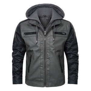 Nouvelle veste en cuir pour homme de haute qualité, design à fermeture éclair, avec broderie décorative, très vendue - Product Image 1