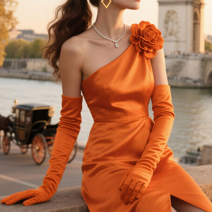 Gants longs pour femmes, élastiques, respirants, protection solaire, adaptés aux fêtes, aux événements en plein air et aux mariages - Product Image 6