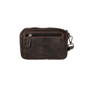 Sac de poignet en cuir de luxe pour homme, design personnalisé, haute qualité, très vendu, en cuir de vache véritable durable - Product Image 3