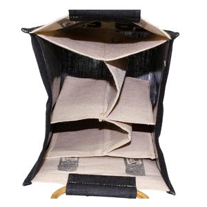 Bolsa de Compras de Yute y Algodón con Diseño Personalizado y Asa de Madera, Promocional para Almacenamiento de Cuatro Botellas de Vino y Jugos - Product Image 4