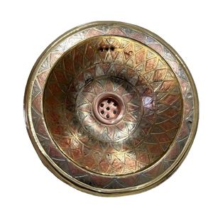 Lavabo de Baño de Latón Hecho a Mano de Lujo, Forma Ovalada, Acabado Martillado, Lavabo de Diseño para Baños Modernos - Product Image 3