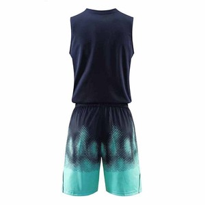 Conjunto de Camiseta de Baloncesto sin Mangas para Hombre, Cuello en V, Color Degradado, Poliéster que Absorbe la Humedad, para Todas las Temporadas, Ropa Deportiva para Adultos - Product Image 2
