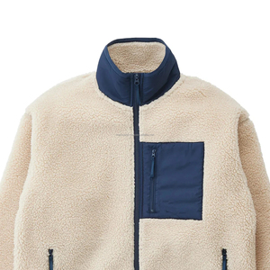 Veste polaire unisexe coupe ample en laine douce, respirante, col montant, pull d'hiver, doublure polyester 300g - Product Image 1