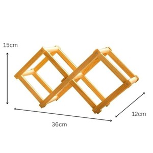 ที่วางขวดไวน์ไม้มะม่วง 3 ขวด |   งานฝีมือขายส่ง |   อัคดุส ซาลีม - Product Image 3