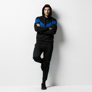 Ensemble de survêtement sportif sur mesure de qualité supérieure, coupe ajustée, pour la gym, le fitness, l'entraînement et la course à pied, en vente - Product Image 2