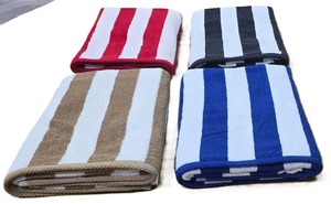 Cabana Eco-Friendly Woven Striped Cotton <b>Beach</b> <b>Towels</b>-Modern Design Machine Washable All-Season Use - Product Image 4