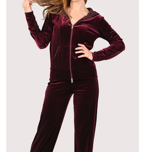 Womens 2 Piece Sweatsuits Set Velvet Long Sleeve Zip Up Track <b>Suits</b> <b>Jogging</b> <b>Suit</b> - Product Image 3