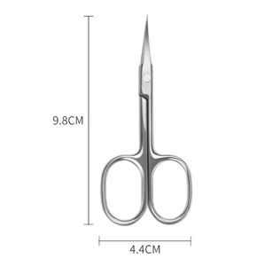 Cortacutículas Profesional Curvo, Tijeras de Cerámica para Uñas, Cortador de Piel Muerta con Punta Afilada Cuadrada, Suministros de Manicura - Product Image 1