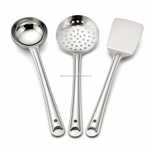 Juego de Utensilios de Cocina Premium de Acero Inoxidable, Cuchara para Servir, Espumadera, Espátula, Proveedor de Calidad de Exportación - Product Image 1