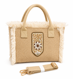 Bolso de mano de lujo personalizado, tejido a mano, de paja, con abalorios de conchas de cauri, bolso de playa de rafia con flecos y correa cruzada para mujer - Product Image 3