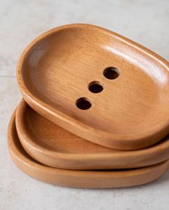 Top Quality Wood Soap tray Bathroom <b>Accessories</b> Custom Logo Excellent Wood Soap Dish Hand Craft Made of Natural Wooden Embedded - Product Image 1