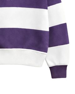 Sudadera con Cierre de Cremallera y Rayas Blancas y Moradas para Hombre, Cuello Camisero, Felpa, Informal, Invierno, Fabricante OEM Personalizado - Product Image 6