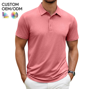 Chemise décontractée pour homme en coton 100% respirant, manches courtes, tissu tricoté, impression par transfert thermique, support OEM ODM - Product Image 1