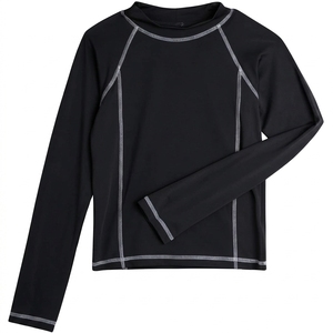 <b>Men</b> <b>Compression</b> <b>Shirt</b> Long Sleeve Athletic Base Layer Crew Neck Sports Training Fitness Workout Running Top Surf Top - Product Image 1