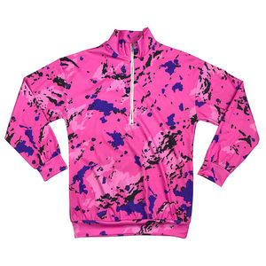 Women's <b>Pink</b> Blue Camouflage Print <b>Tracksuit</b> Full Sleeve Zipper Sport Wear Set Regular Fit All Seasons Knitted Polyester - Product Image 5