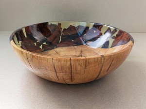 Tazón para Ensalada de Madera y Resina Epoxi Ecológico Hecho a Mano de Alta Calidad, Pieza Decorativa Única para Servir en el Hogar, Restaurantes y Fiestas - Product Image 6