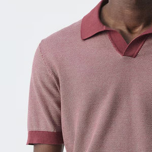 Design tendance à manches courtes avec logo personnalisé / Polo en coton de haute qualité pour homme, col classique plié - Product Image 3