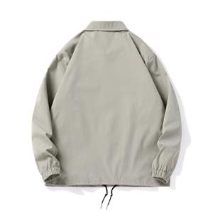 Blouson de motard noir oversize avec col marin et logo brodé sur le devant pour adultes unisexe, à porter toute l'année - Product Image 4
