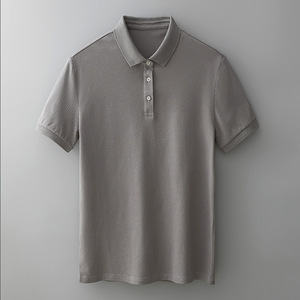 Polo de Manga Corta para Hombre, de Algodón Piqué, Color Sólido, Casual, Transpirable, Tejido de Punto, Corte Regular - Product Image 3