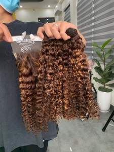 Cabello humano Remy vietnamita sin procesar euroasiático 100% grado rizado en estado natural - Product Image 5