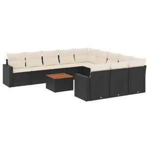 Set divano da giardino nero - Product Image 2