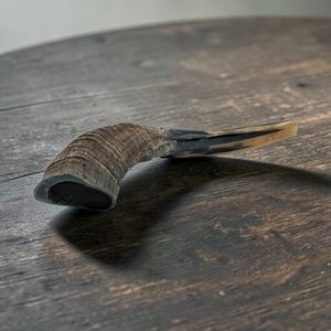 Shofar en corne de bélier, matériau organique écologique, poli à la main, décoration d'intérieur, artisanat Hs Husnain fabriqué en Inde - Product Image 2