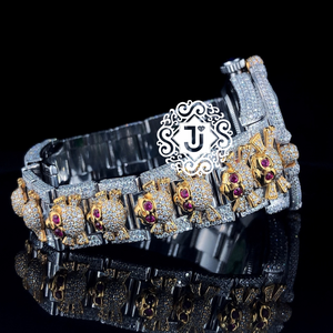 Montre moderne en or rose et moissanite pour occasions formelles, travail et cadeaux, disponible au prix d'usine – Exportateur indien - Product Image 4