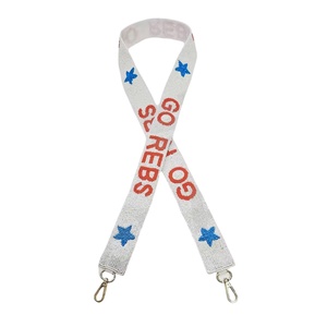 Correa de bolso con cuentas de Star Go REBS, correa de bolso con cuentas de semillas de oro blanco personalizada, correa de cuentas personalizada para bolsos - Product Image 1