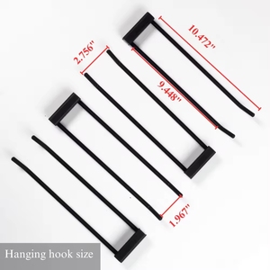 Support mural robuste OEM pour outils, organisateur réglable en acier à un niveau pour garage et jardin A02 - Product Image 3