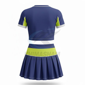 Uniforme de cheerleading pour femmes en polyester respirant à prix de gros, avec options de logo et de design personnalisés - Product Image 2