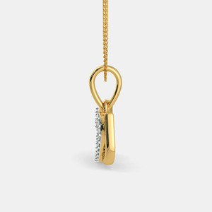 Collar con Colgante de Diamante Cultivado en Laboratorio en Forma de Corazón con la Frase 'I Love You' en Oro Amarillo - Product Image 6