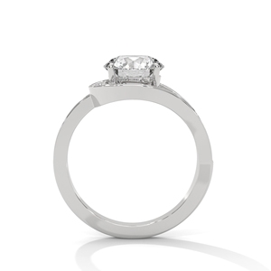 Bague solitaire classique en or 14 carats avec diamant moissanite – Cadeau de bijoux de mariée intemporel - Product Image 3