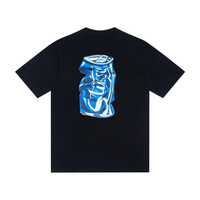 T-shirt graphique surdimensionné pour homme en coton 100% lourd, délavé à l'acide, avec logo personnalisé, vente en gros