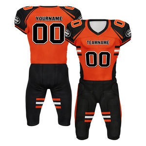 Uniforme de football américain personnalisé en polyester 100 % sublimé, grande taille, col en V, coupe athlétique, vente en gros - Product Image 1