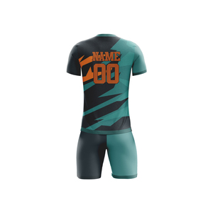 เสื้อฟุตบอลแบบกำหนดเอง คอวี แขนสั้น สีขาวเหลือง พิมพ์ลายแบบซับลิเมชั่น ระบายเหงื่อได้ดี ผ้าโพลีเอสเตอร์ ชุดทีม - Product Image 5