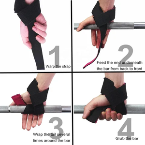 Gants de fitness confortables en polyester avec bandes de maintien pour les poignets, support pour les mains pour le cross-training, accessoires imprimés tendance - Product Image 4