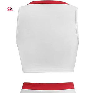 Comfortable Quick Dry <b>100</b>% <b>Polyester</b> Unisex Adult Cheerleading Uniform with Matching Briefs Halloween Costume Dress up - Product Image 4