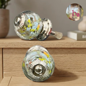 Poignée de meuble en verre Ba, design industriel rond, durable et écologique, pour commode, armoire, maison, bureau, appartement - Product Image 4