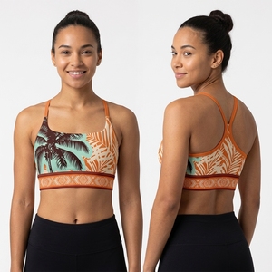 Breathable <b>Stretch</b> Gym Activewear Seamless Sports <b>Bra</b> Custom Printed Yoga Fitness Running Workout Padded Sports <b>Bra</b> LOW MOQ - Product Image 3