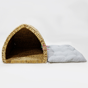 Casa Ecológica para Mascotas de Pasto Marino, Villa Tejida Natural y Confortable para Perros y Gatos - Product Image 1