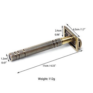 Maquinilla de Afeitar de Seguridad de Nylon Ecológica de Alta Calidad con Doble Filo y Mango, Enchufe Europeo, Desechable para Barberos - Product Image 2