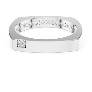 Anillo de Compromiso de Oro Blanco de 14K con Diamante Cultivado en Laboratorio, Corte Redondo, para Mujer |   Diamante Cultivado Nuevo - Product Image 1