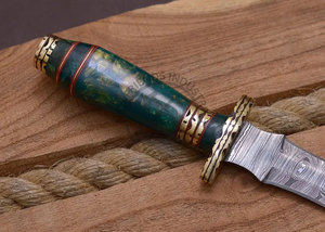 Nouvelle édition de couteau de survie artisanal, couteaux Dogger en acier Damas avec manche en résine, meilleur couteau de chasse de collection, couteau à lame fixe - Product Image 3